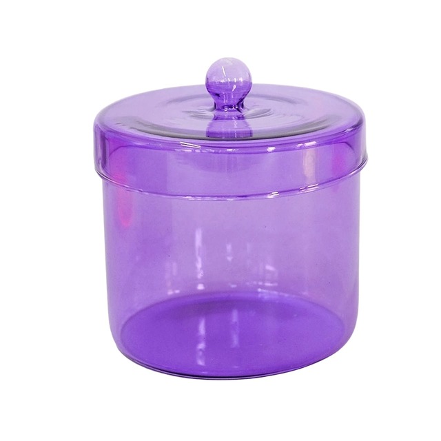 Neon Glass Canister ( Medium/ φ11.5cm×H10cm Purple) ネオンガラスキャニスター