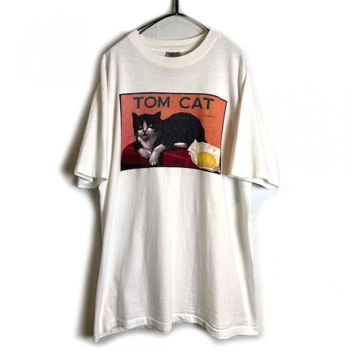 【TOM CAT BRAND】Vintage Art Print T-Shirt【1990s-】Vintage Cat Art Tee