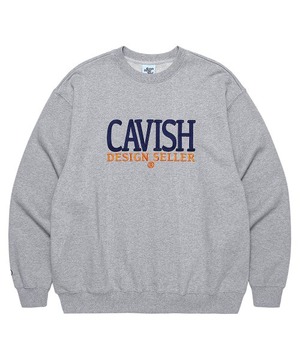 [CAVISH] SERIF EMB SWEATSHIRT GREY(CV2CFUM470A)