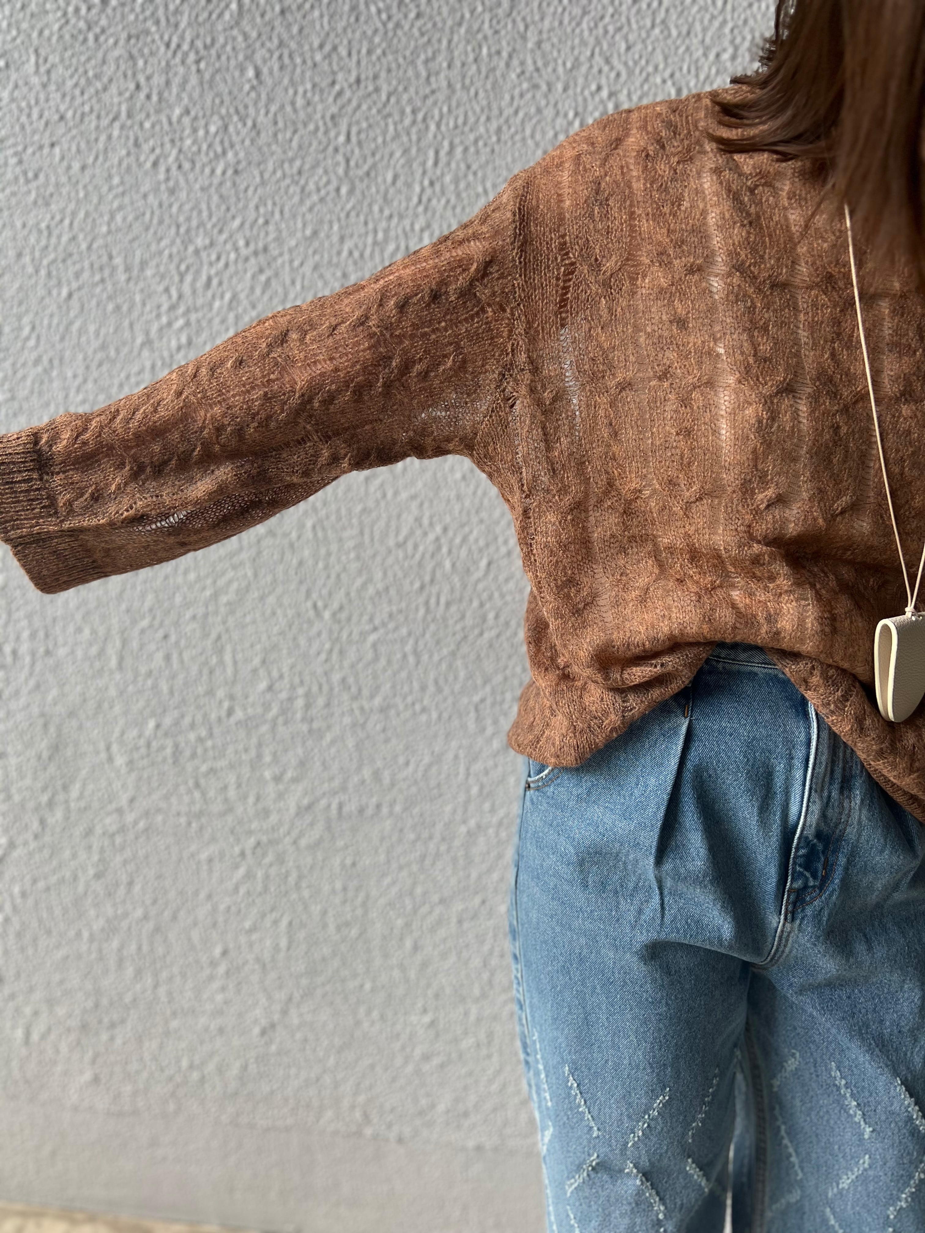 【SELECT】シアークルーネックプルオーバー 29-0427