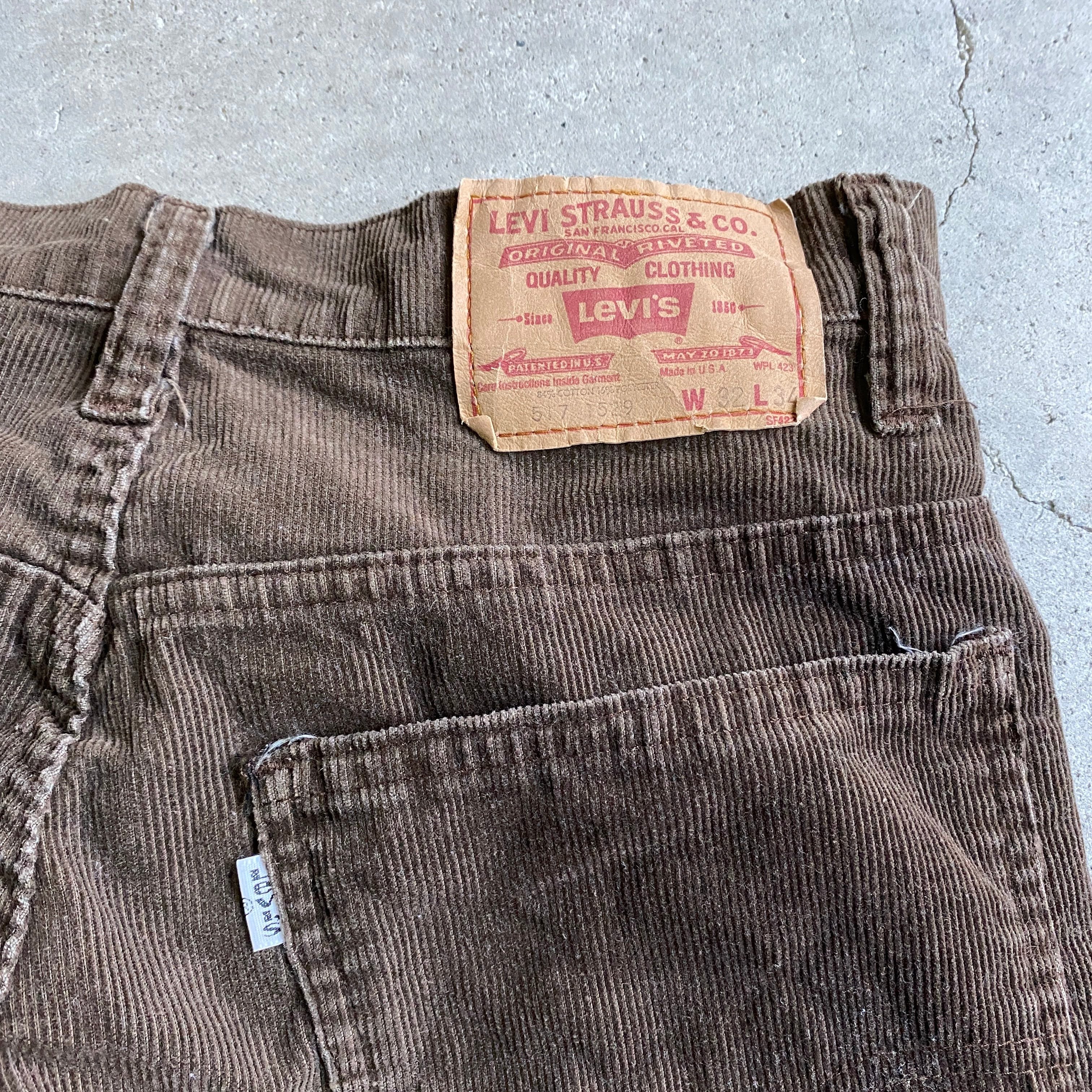 80年代 USA製 Levi's リーバイス 517-1529 コーデュロイパンツ フレアパンツ メンズW32 古着 ベルボトム 80S ヴィンテージ  ビンテージ ブーツカット ブラウン 茶色【コーデュロイパンツ】【HA10】 | cave 古着屋【公式】古着通販サイト