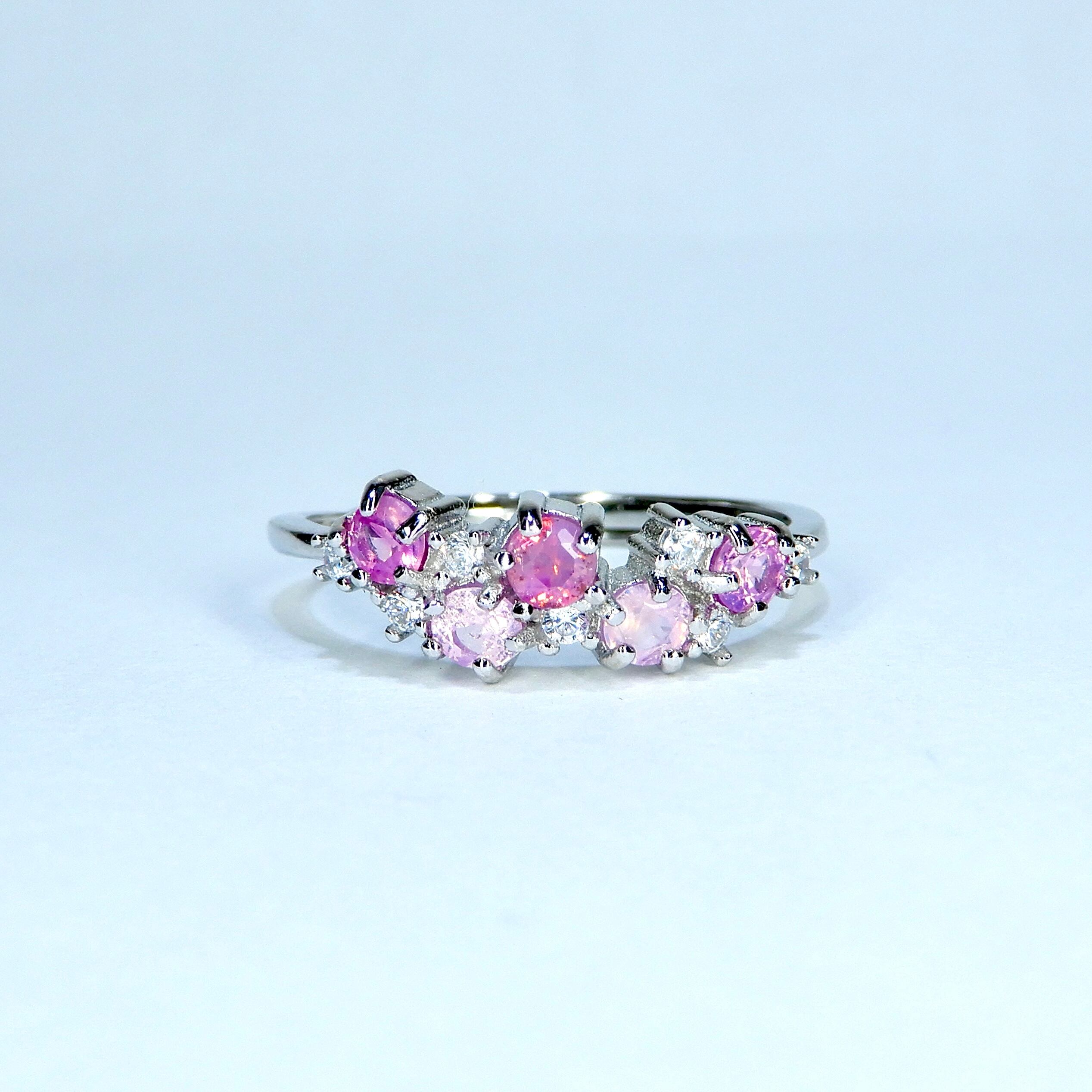 リースRing♦︎シルキーサファイア♦︎SVカラー