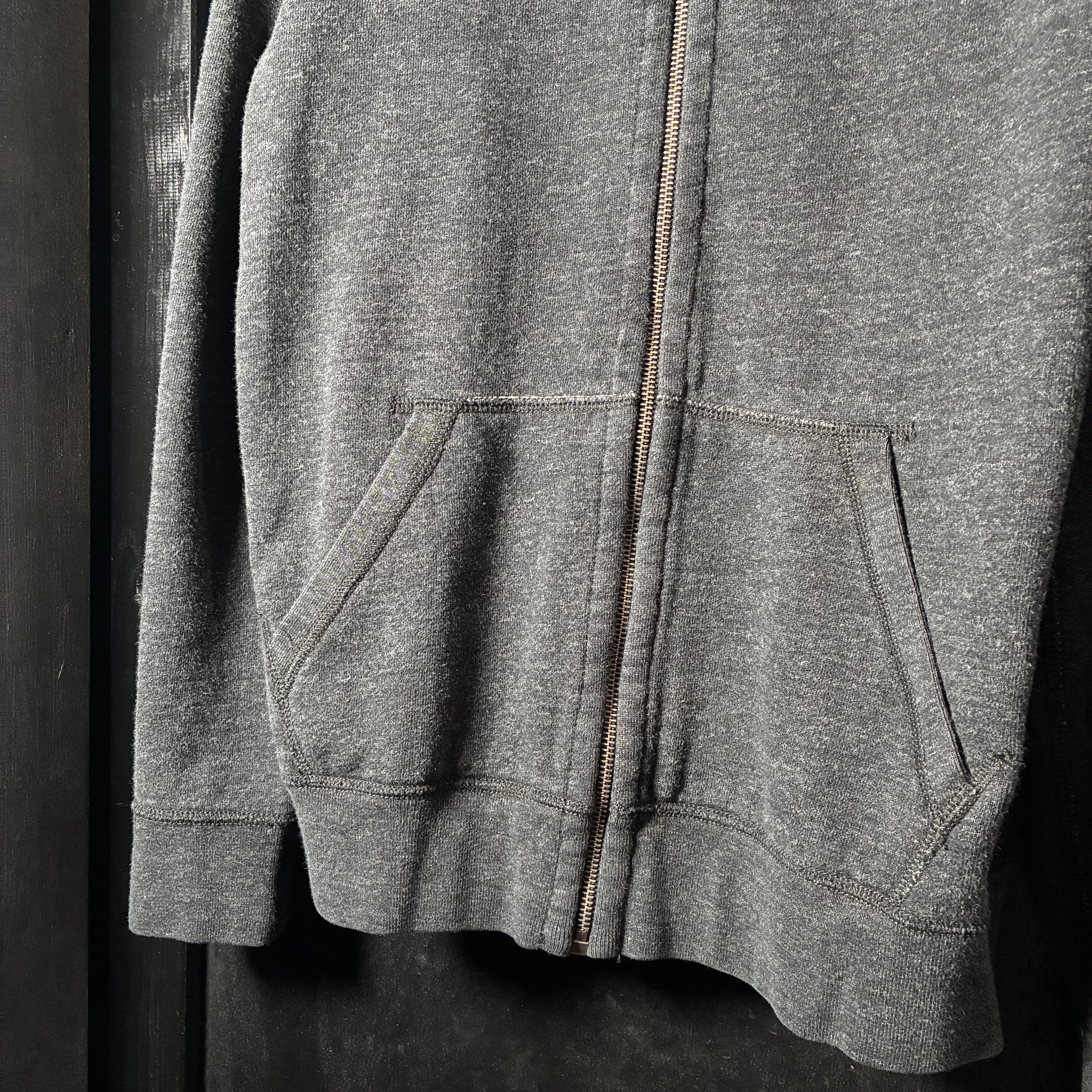 POLO RALPH LAUREN ジップパーカー フード裏サーマル 霜降りグレー M