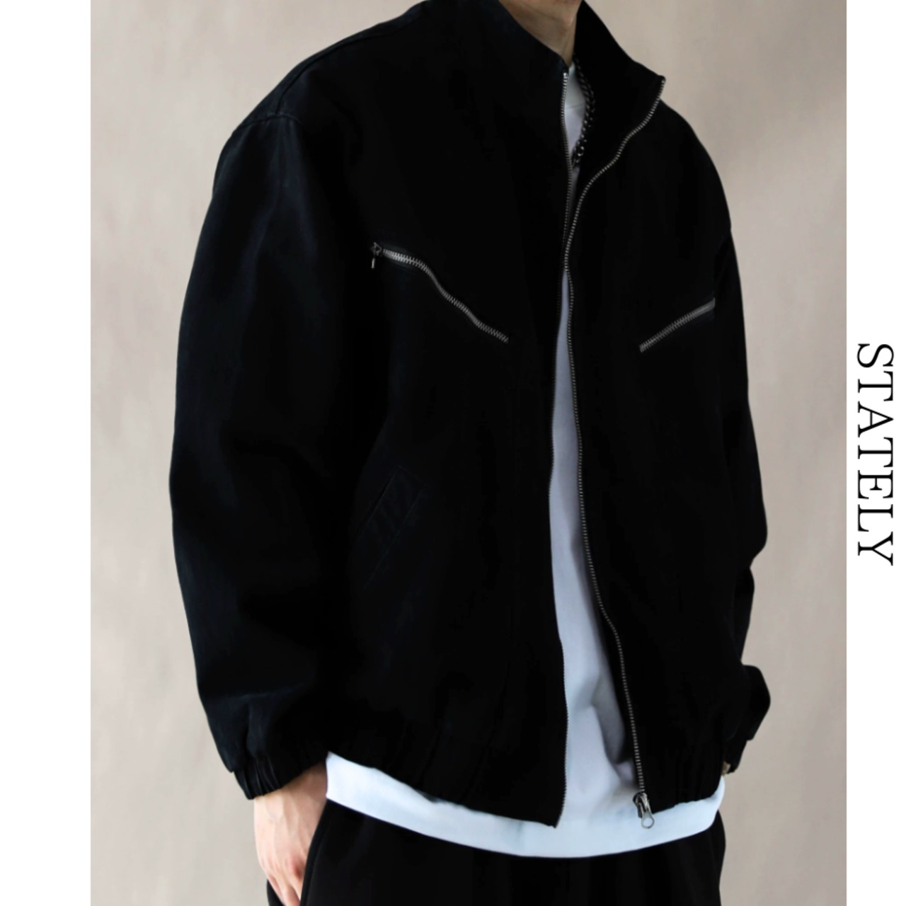 Zip Accent スタンドブルゾン/2color_O38・画像7