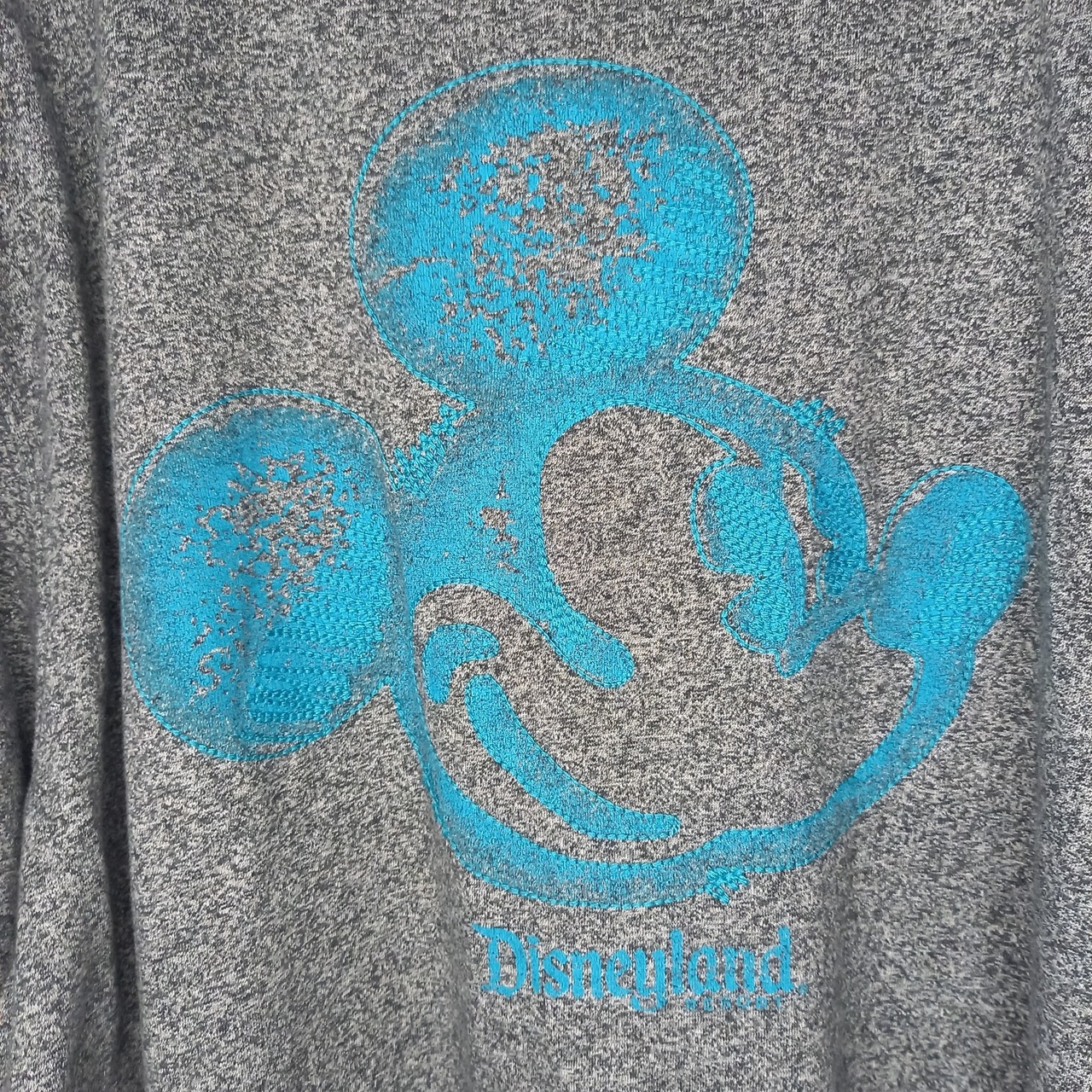 ディズニー　クルーネック　Tシャツ　半袖　霜降り　ビッグロゴ　オーバーサイズ