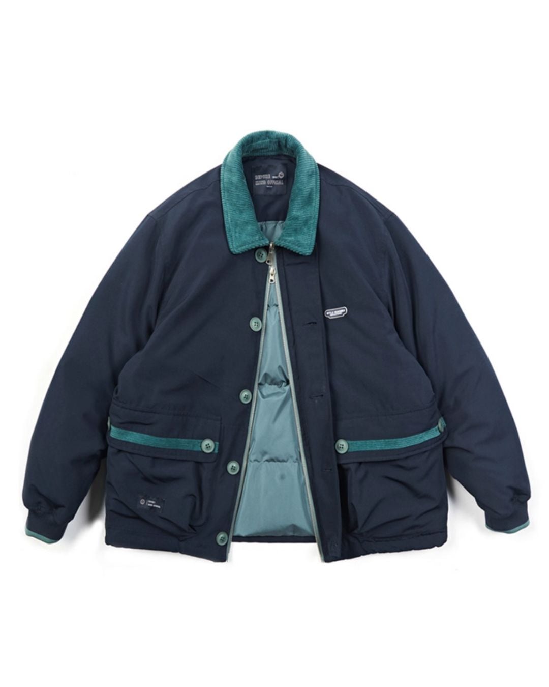 ジップアップハンティングダウンジャケット