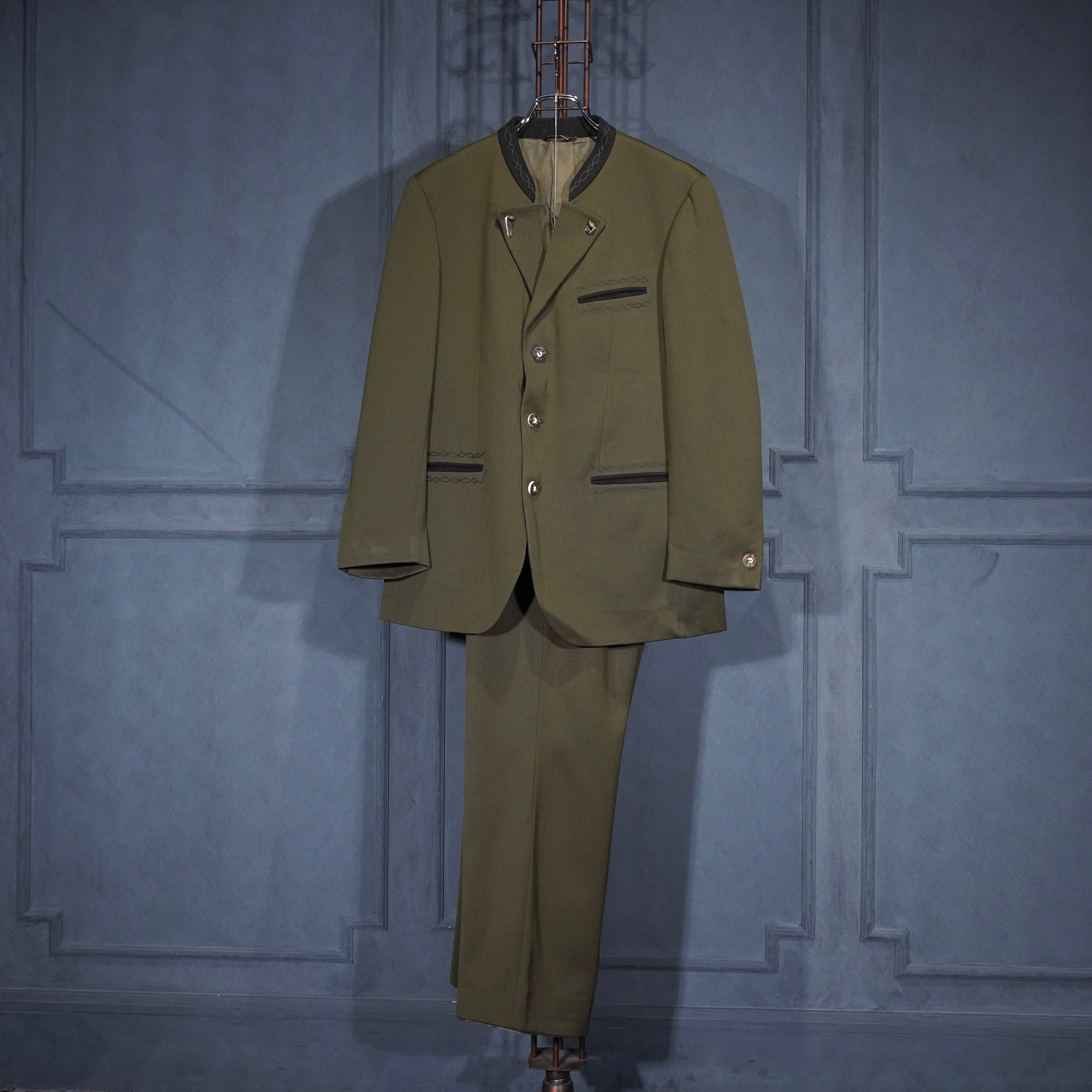 EU VINTAGE zeiler EMBROIDERY DESIGN TYROLEAN WOOL SET UP SUIT