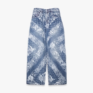 P.A.M. / PERKS AND MINI 26AW COCO BANDANA OVER PRINT JEANS (RINSE WASH)