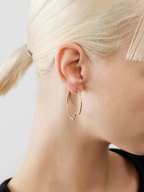 MARIA BLACK マリア・ブラック/ Copenhagen 35 Hoop Pierced Earring - Yellow Gold