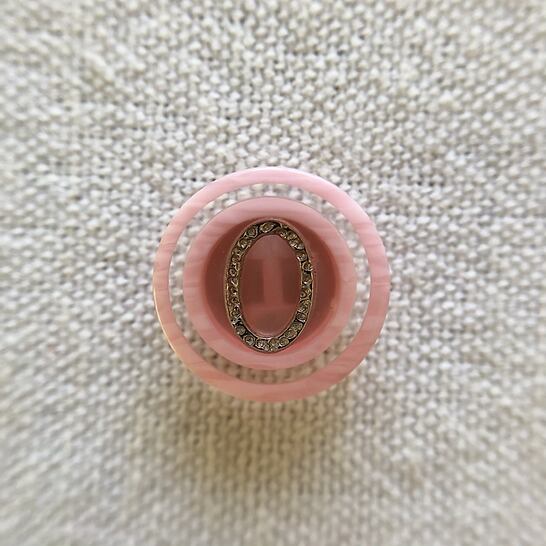 オーバルシルバーリング×ピンク 15㎜