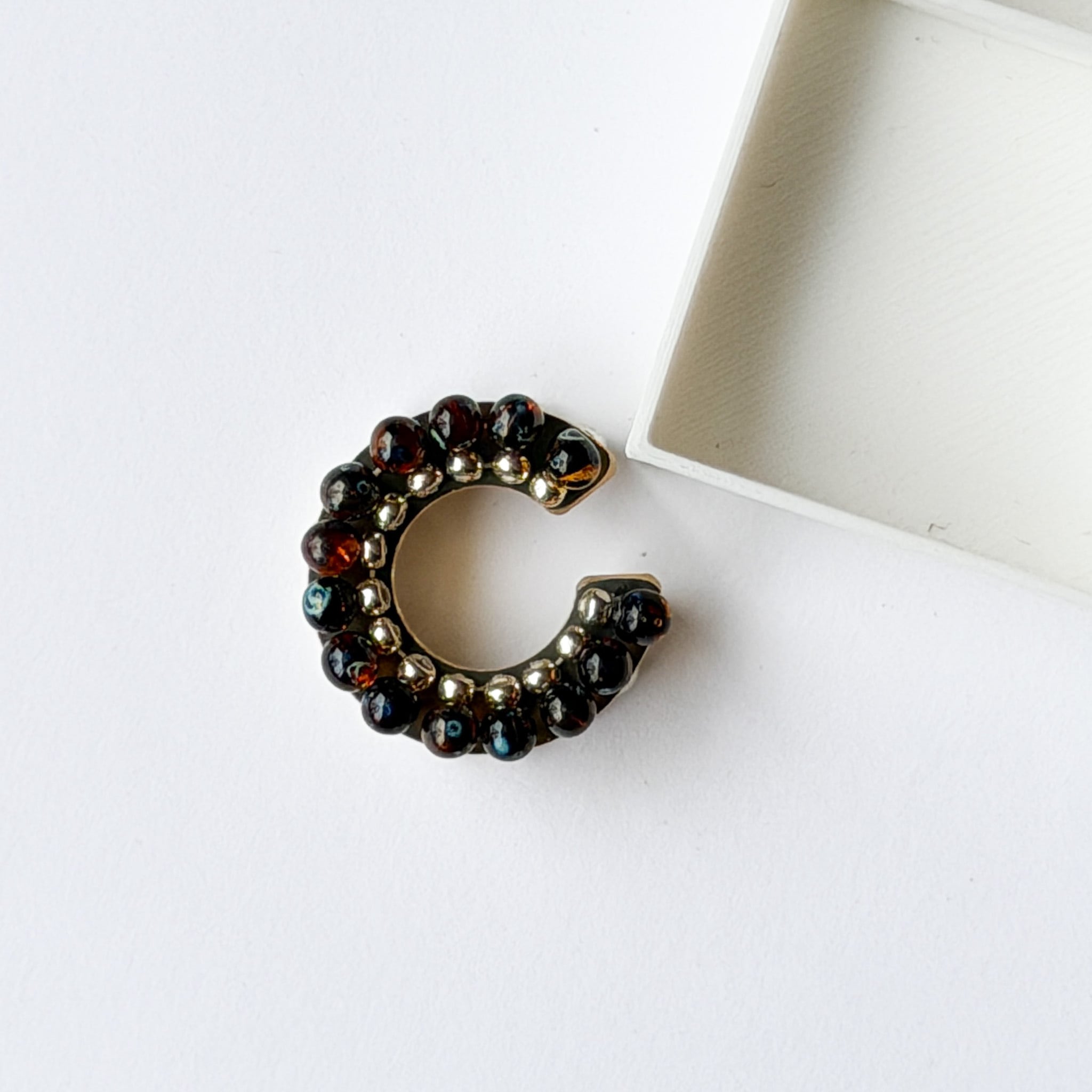 puzzle ring ear cuff 'bicolor' [07]