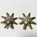 Vintage 925 Silver & Brass Sunface Earrings Made In Mexico