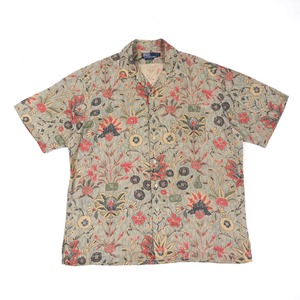 Polo by Ralph Lauren floral pattern open collar s/s shirt Linen L