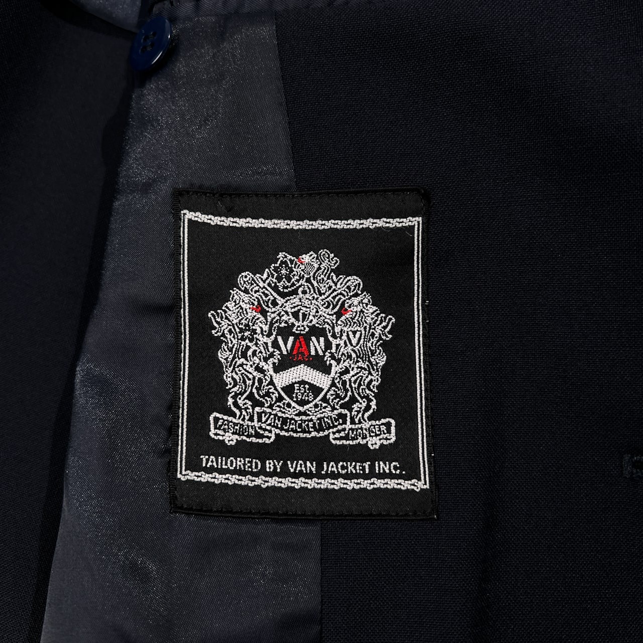 VAN JAC ヴァンヂャケット 金ボタン ブレザー テーラードジャケット サイズ A6(A5程度) /ネイビー/アイビー/トラッド