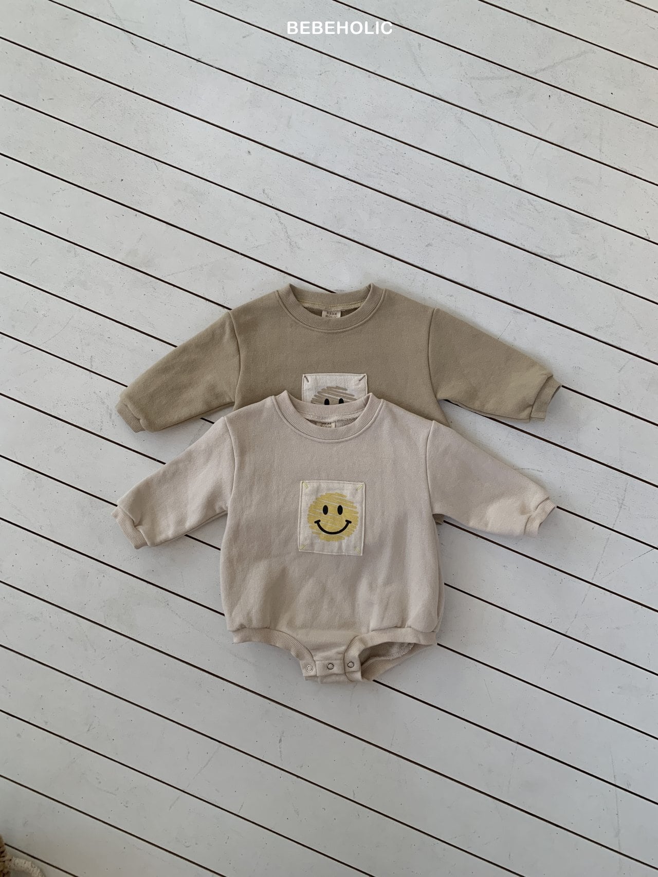 smile patch suit【bebeholic】※3月下旬〜4月上旬発送予定