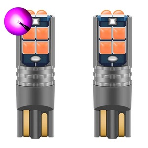 【数量限り】t10 ledボジションランプ t10 ledキャンセラー t10 ledパープル爆光 キャンセラー内蔵 CANBUS t10 ledルームランプ 10SMD 3030チップ搭載 t10ledナンバー灯 40000時間 車検対応 12V用 2個セット (パープル)