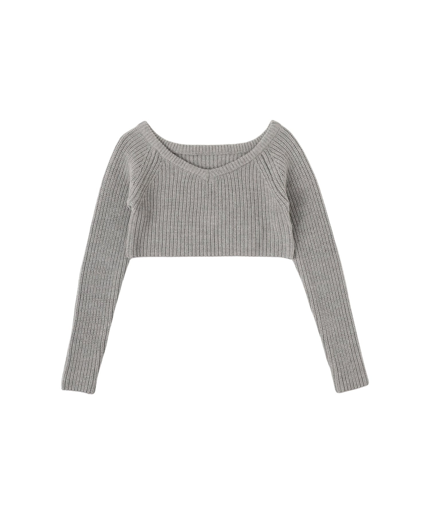 aclent stitch color short knit ホワイト