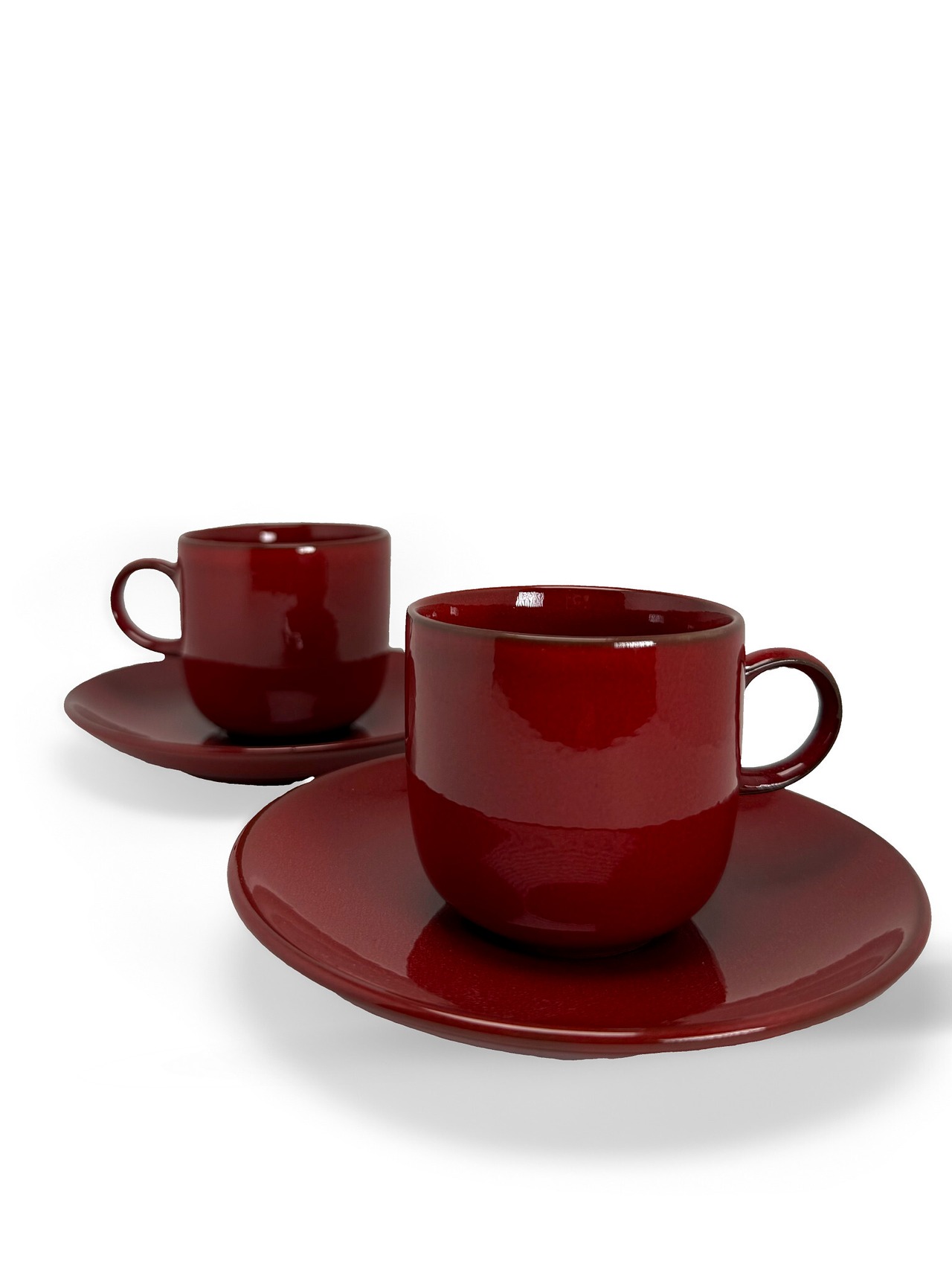 ヴィンテージ雑貨 メリタ（Melitta）セラクロン カップ＆ソーサー ペアセット（レッド）