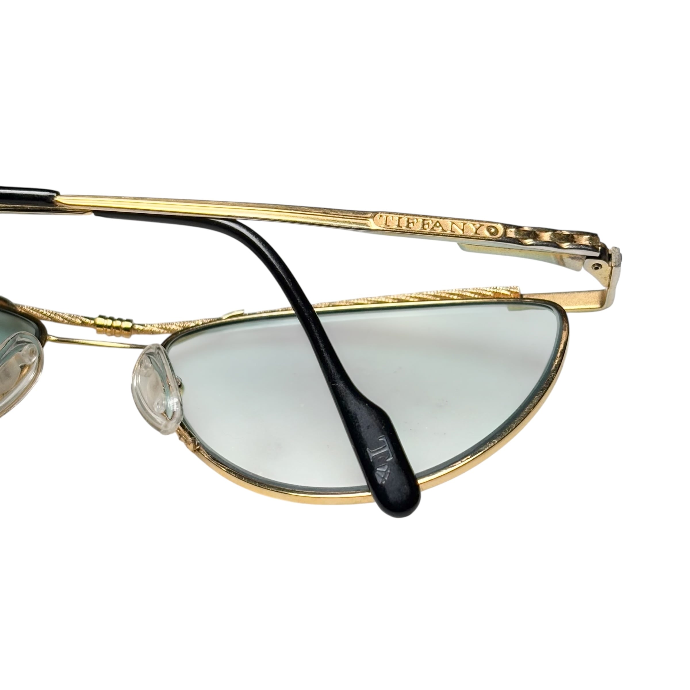 vintage TIFFANY LUNETTES twisted double bridge sunglasses “T135
