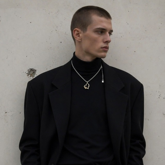 BRASS THORNY HEART #2 STAINLESS NECKLACE / ブラスソーニーハートステンレスチェーンネックレス