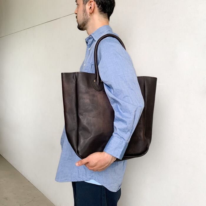 VASCO / LEATHER OLD TOTE BAG - LARGE (ヴァスコ レザー トートバッグ)