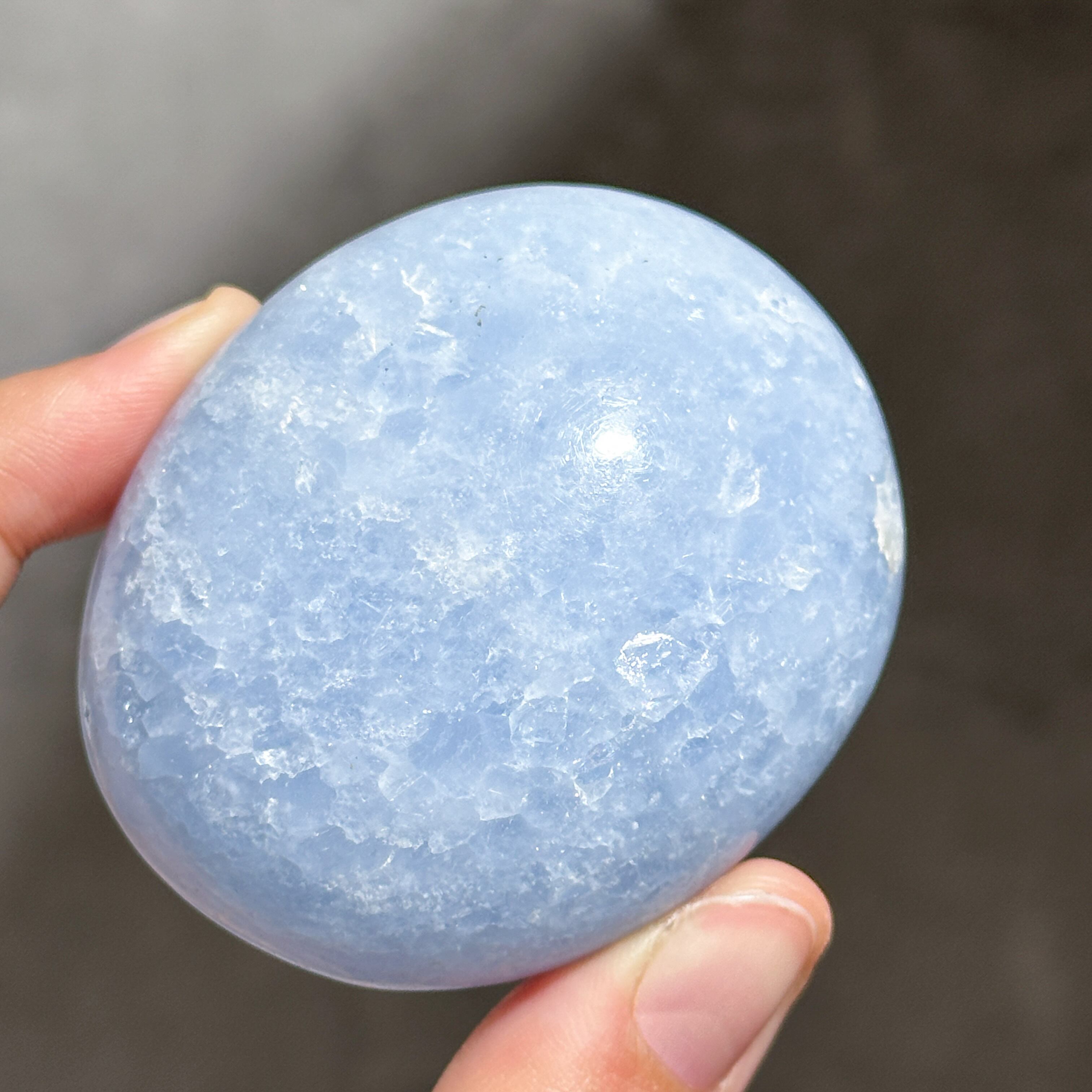 セレスタイト パームストーン44◇ Celestite ◇ 天然石・鉱物・パワーストーン