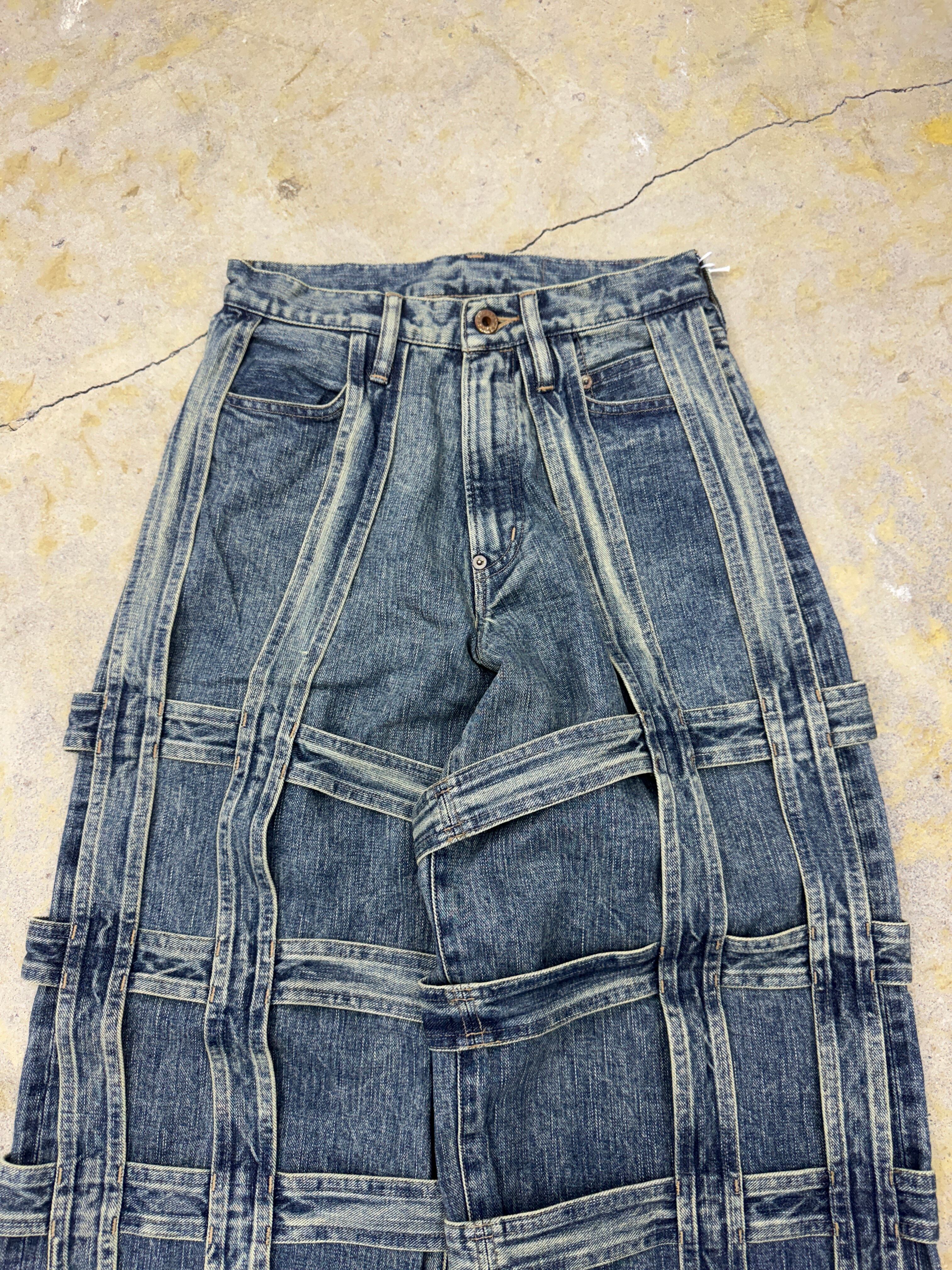 SUGARHILL | CAGED DENIM PANTS | INDIGO | HOWDAY SUGARHILL | CAGED DENIM PANTS | INDIGO | HOWDAY