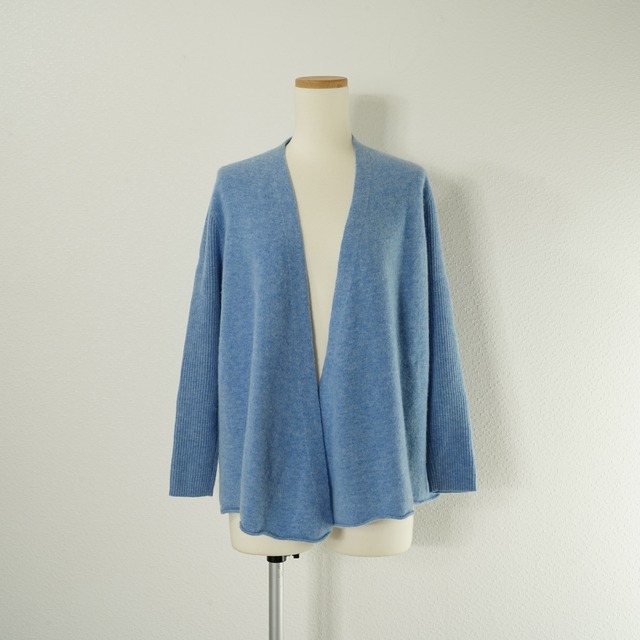 トゥモローランド MACPHEE マカフィー カシミア 混 ウール ショール カラー カーディガン カシュクール Aライン リブ袖