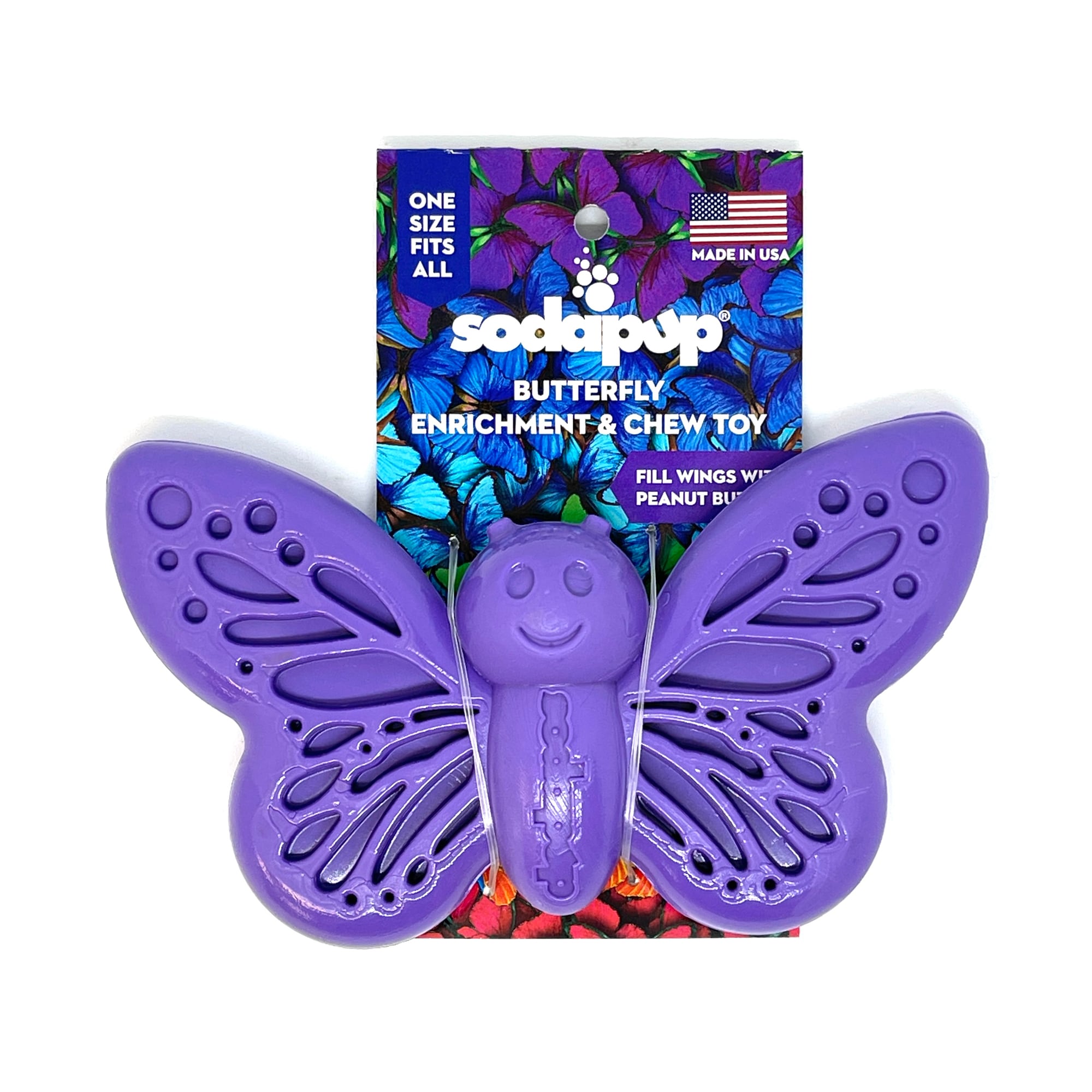 バタフライeChew【SodaPup】丈夫 カミカミ おもちゃ チュートイ 知育