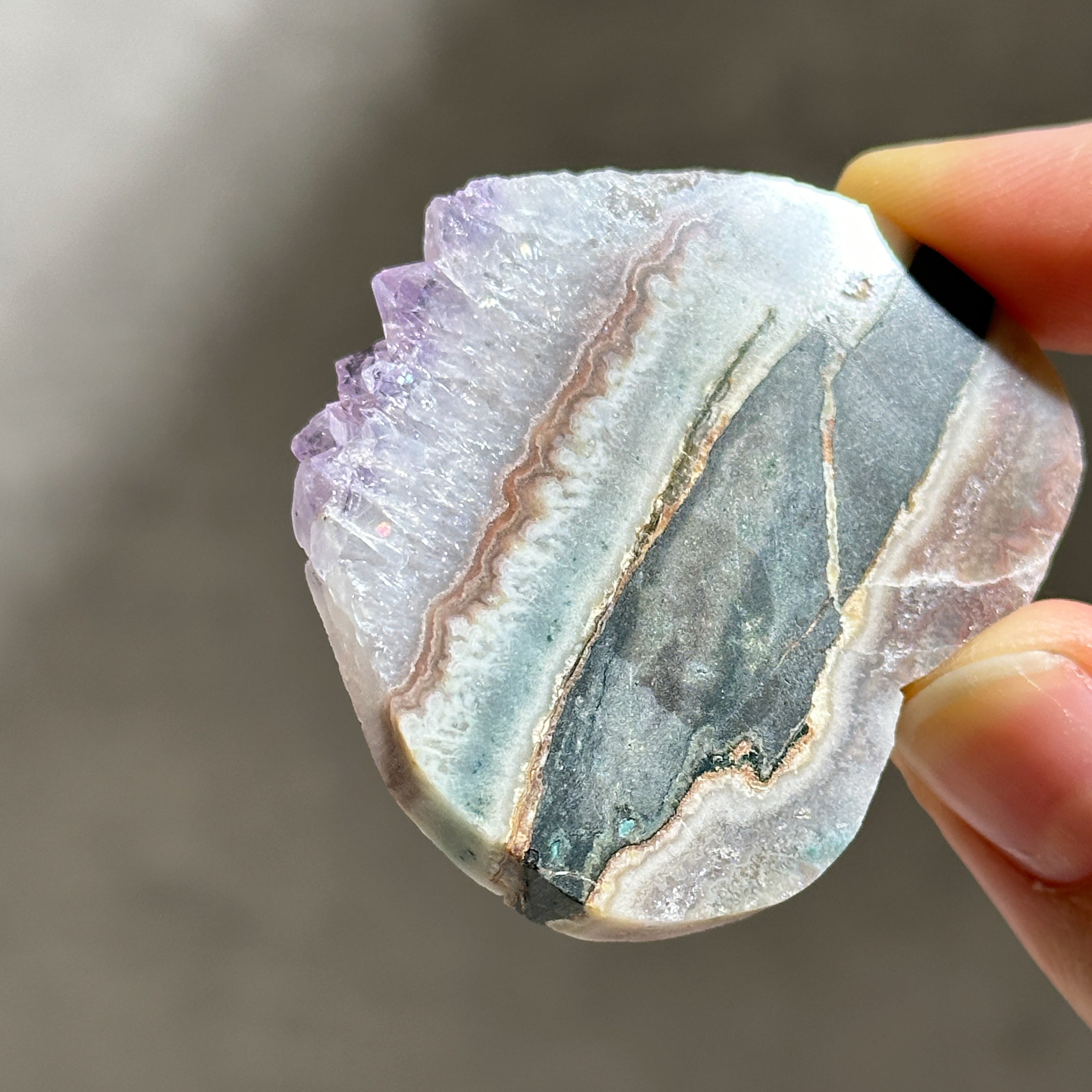 アゲート×アメジスト ハート43◇ Agate× Amethyst ◇天然石・鉱物