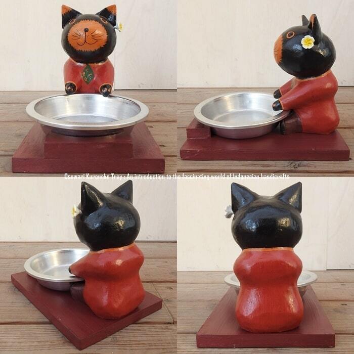 お座り黒猫 餌入れ フードボール キャットフード トレー エサ入れ 水