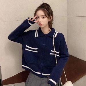 ラインカーディガン