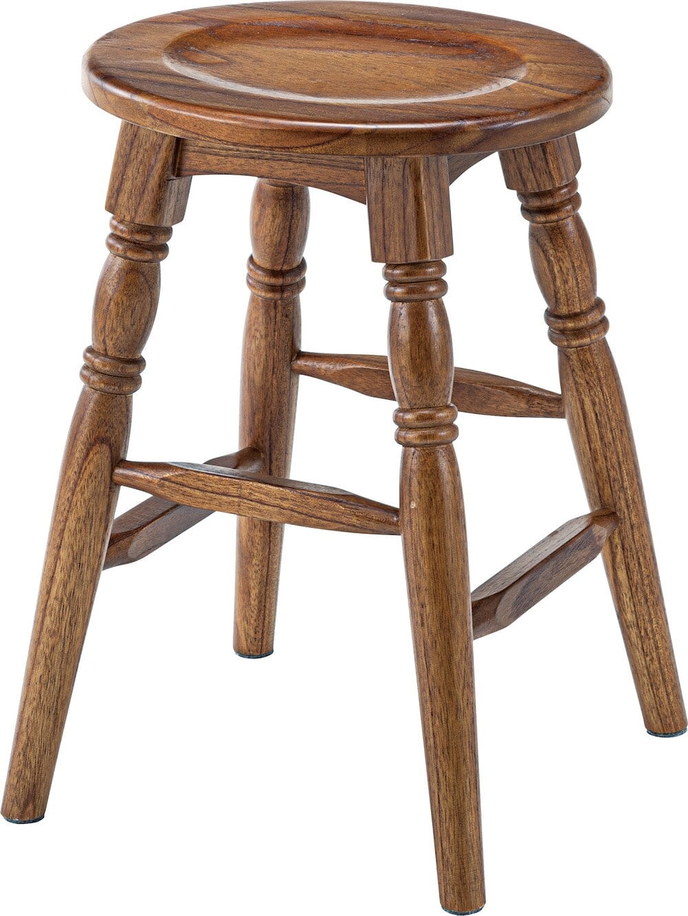 スツール 木製 高さ45cm 楕円 ロータイプ 上品 おしゃれ 椅子 いす アンティーク調 シャビーシック ブラウン ホワイト |  selecshopクレイン powered by BASE