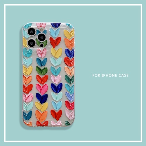 大人かわいい iPhoneケース・スマホケース ハート カラフル 女子