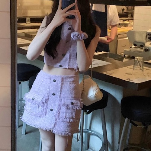 【2点セット】フリンジデザインセットアップ ・11898