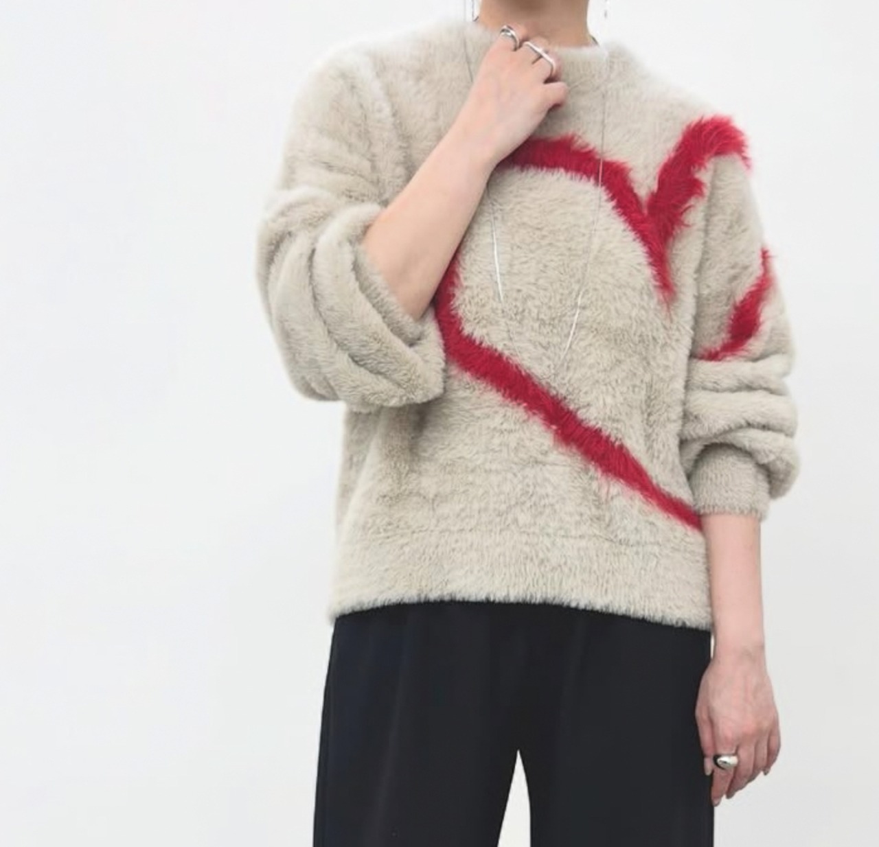 ハートシャギーニット 55235541