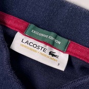 LACOSTE ラコステ EXCLUSIVE EDITION 鹿の子 半袖 ポロシャツ 3/ネイビー メンズ