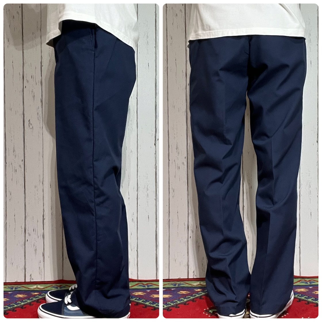 美品 ディッキーズ Dickies 846 W33 L30 チノパン ネイビー 紺