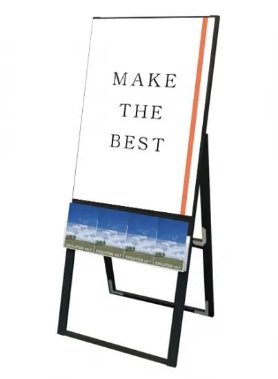 ブラックパンフレットケーススタンド看板 Uタイプ A1片面