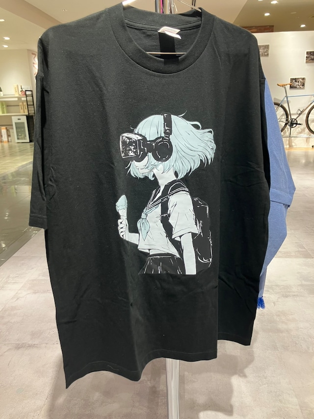 ハシジマコウスケ「ぷるぷるパンク オーバーサイズ小舟ちゃん Tee BLACK」size「L」