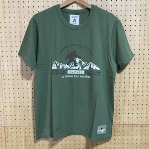 TACOMA FUJI RECORDS　BIGFOOT SURVEY PROJECT my friends　 タコマフジレコード　Tシャツ　FOREST GREEN