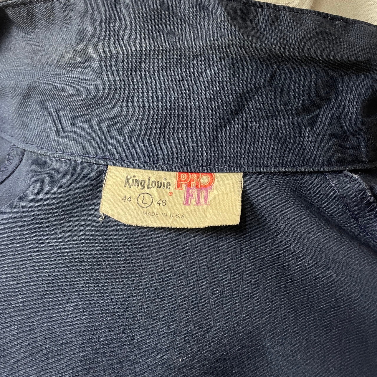 80年代 USA製 KING LOUIE 企業ロゴ刺繍 ハリントンジャケット スイング 