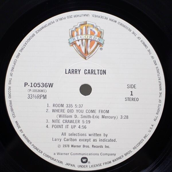 Larry Carlton / Larry Carlton 夜の彷徨 [P-10536W] - 画像3