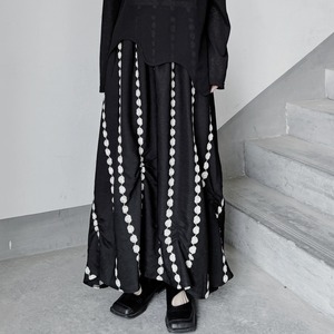 Polka dot design draped skirt S61