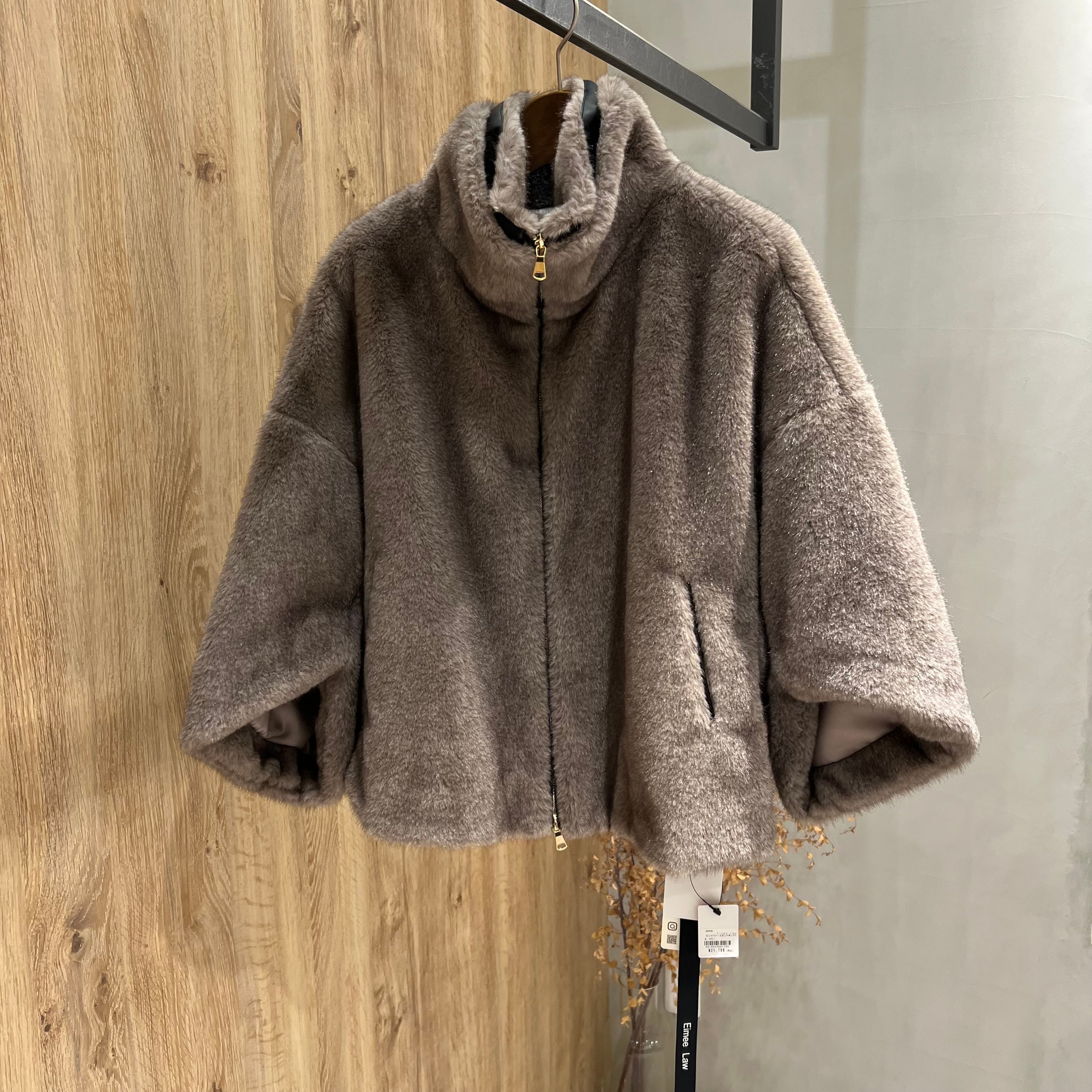 Eimee Law 【2026AW】ミンクファースタンドネックショートコート(N