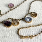 ネックレス　カラーストーン　七色天然石　ピンクスピンネル　ジルコン　サファイヤ等　国内鑑別証付き 17ace19