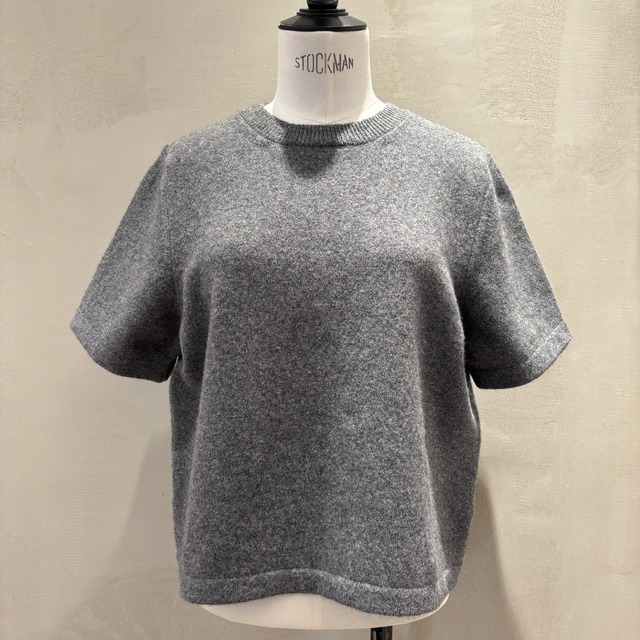 Nackiyé　TEEN DREAM WOOL KNIT TOP　GREY