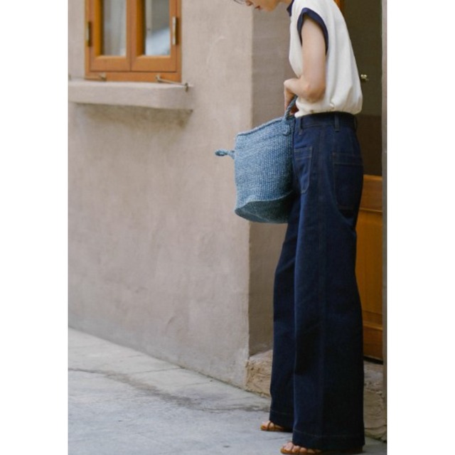 ステッチワイドデニム