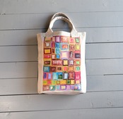 トートバッグ「カラーブロック」(マチ付き)・ジャンボさかえ