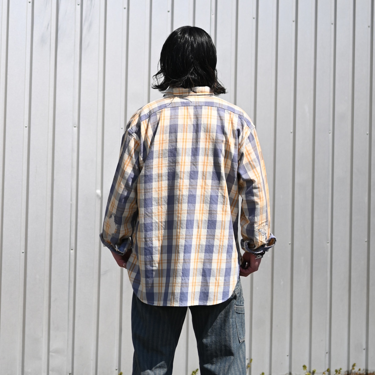 BOWBOW(バウワウ)UNIQUE POCKET CHECKED FLANNEL SHIRT AGED,FER GRITGEAR PANTS AGEDコーディネート